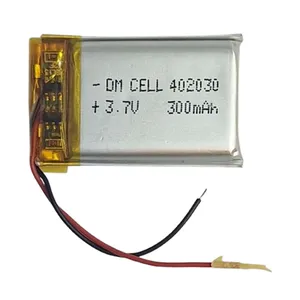 باتری لیتیومی دی ام سل مدل DM-402030 ظرفیت 300 میلی آمپر ساعت