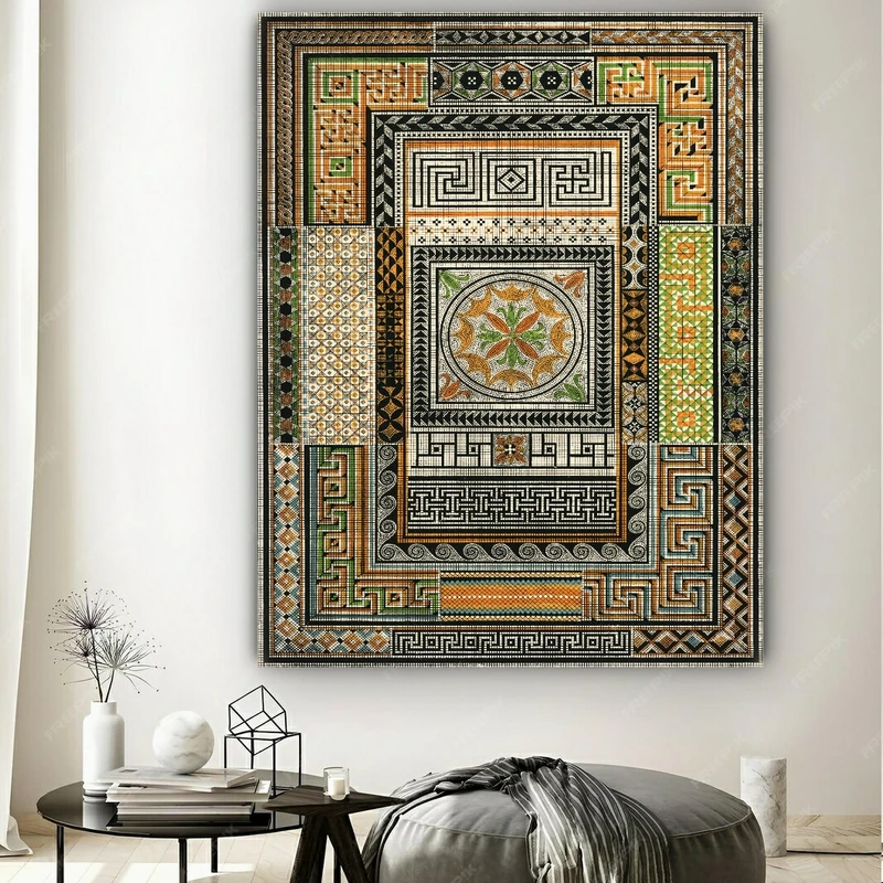 پوستر طرح مخمل تلفیق فرش وکاشی کاری  کد BK22963