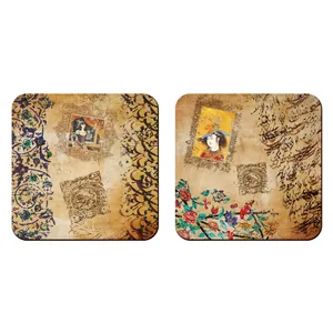 زیر لیوانی مدل شاهنامه کد Shahrad_5 مجموعه 2 عددی