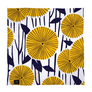 دستمال سر و گردن 27 طرح گل زرد کد J05