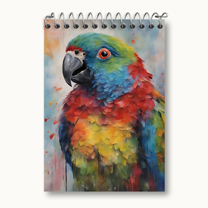 دفتر یادداشت 50 برگ خندالو طرح طوطی کد N3570