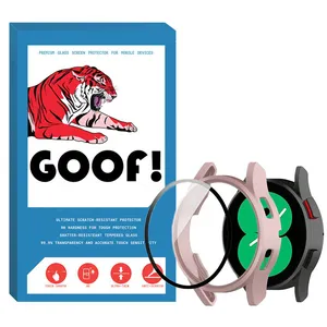 کاور گوف مدل Tempered Protector مناسب برای ساعت هوشمند سامسونگ Galaxy Watch 4 40mm به همراه محافظ صفحه نمایش