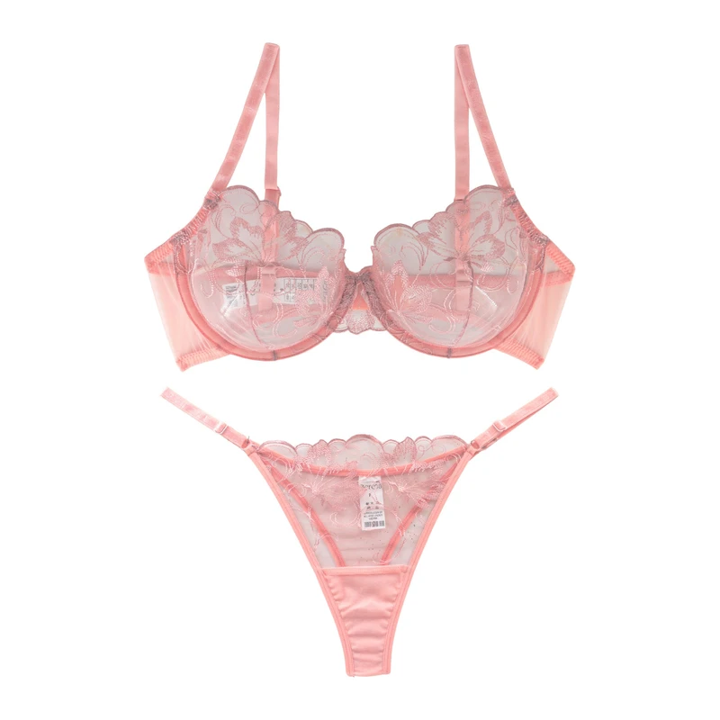 ست سوتین و شورت برتا مدل توری فنردار کد 2020KA