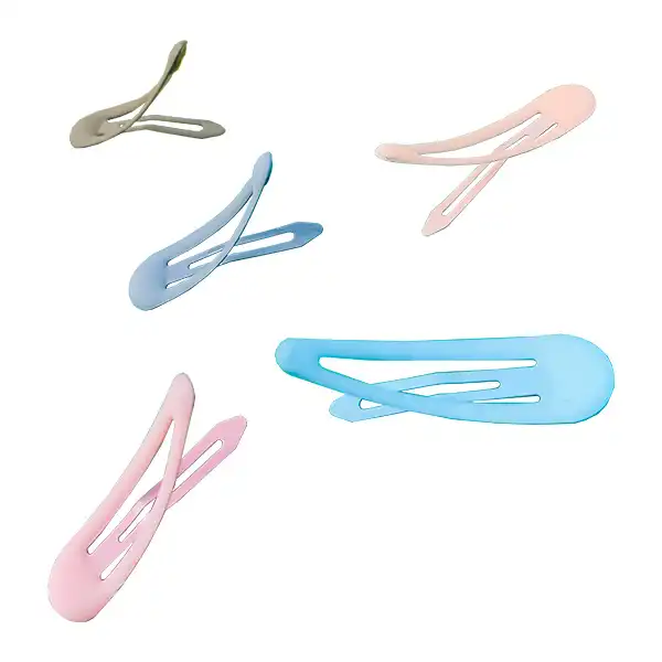 گیره مو زنانه مدل سیلیکونی تق تقی پاستیلی مات کد 4007 مجموعه 10 عددی