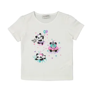 تی شرت دخترانه ال سی وایکیکی مدل 0SK518Z4-FDU-ECRU