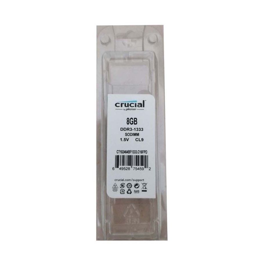 رم لپ تاپ DDR3 تک کاناله 1333 مگاهرتز CL9 کروشیال مدل GET ظرفیت 8 گیگابایت عکس شماره 3