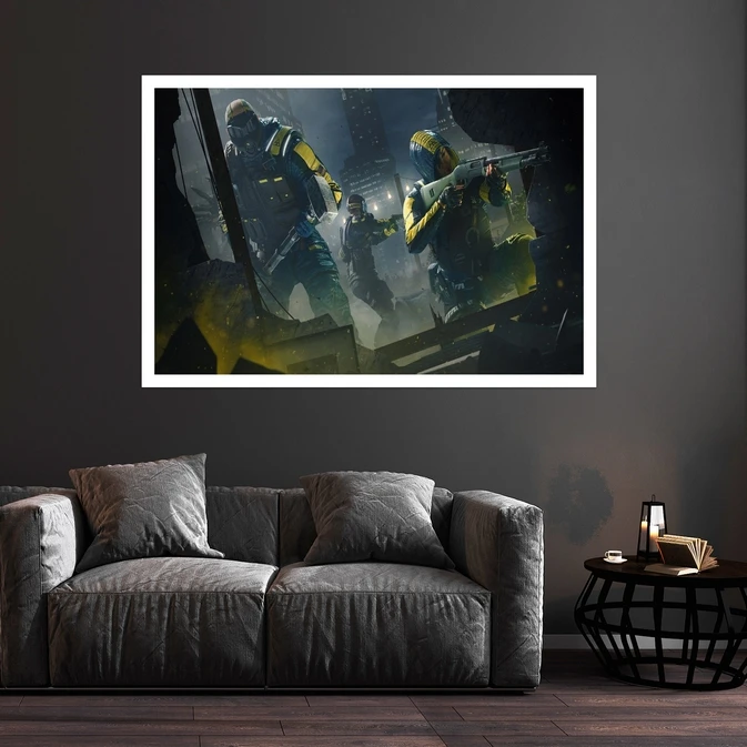 تابلو بکلیت طرح بازی Tom Clancys Rainbow Six Extraction مدل قاب شاسی W-s8898