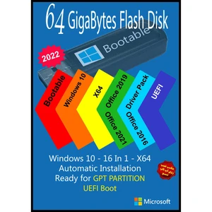 سیستم عامل Windows 10 AIO 16In1 X64 UEFI - Driver Pack 2022 - Office 2016-2019-2021 Pro Plus  نشر مایکروسافت