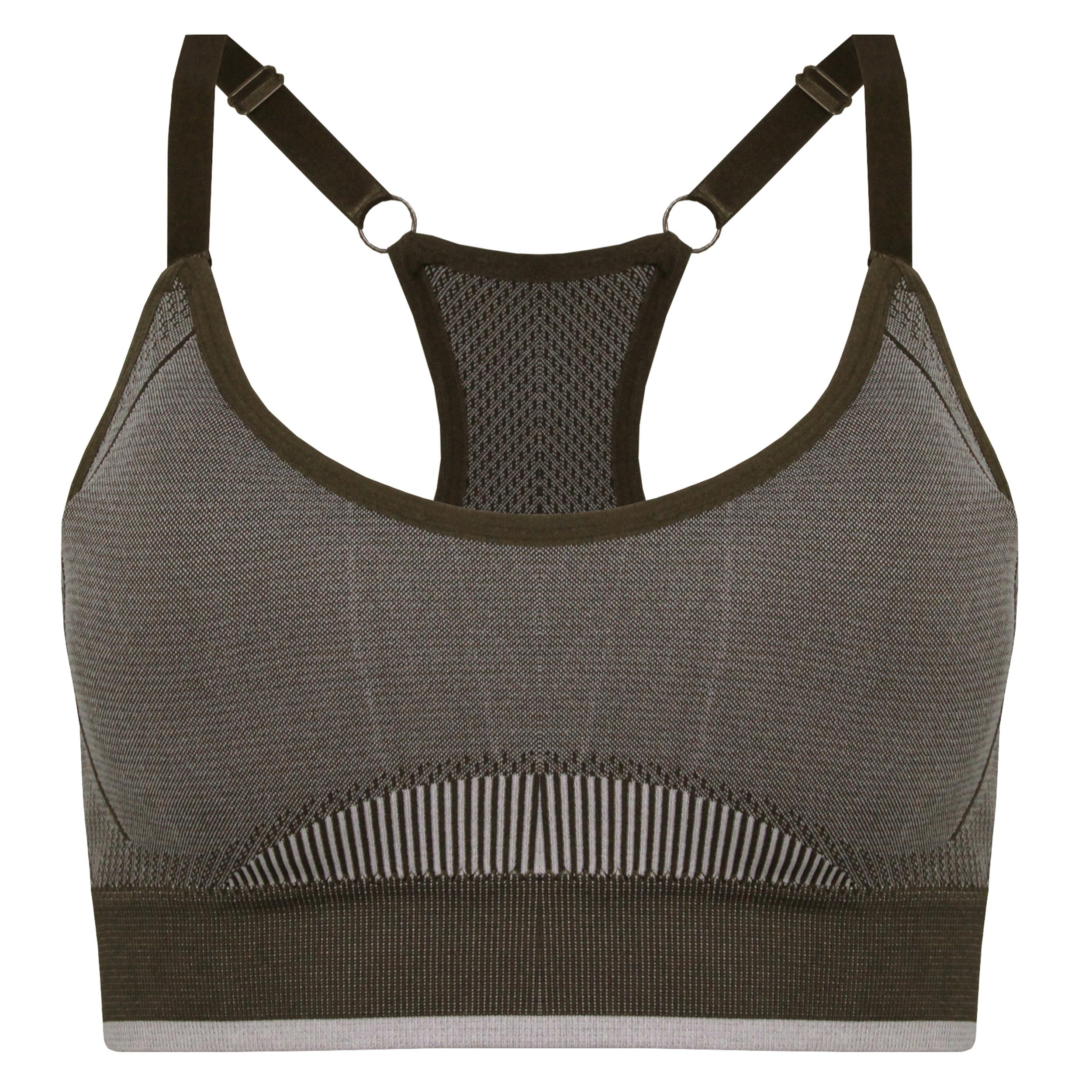 ست نیم تنه و شلوارک ورزشی زنانه ماییلدا مدل بدون فنر پددار کد 4486 رنگ قهوه ای