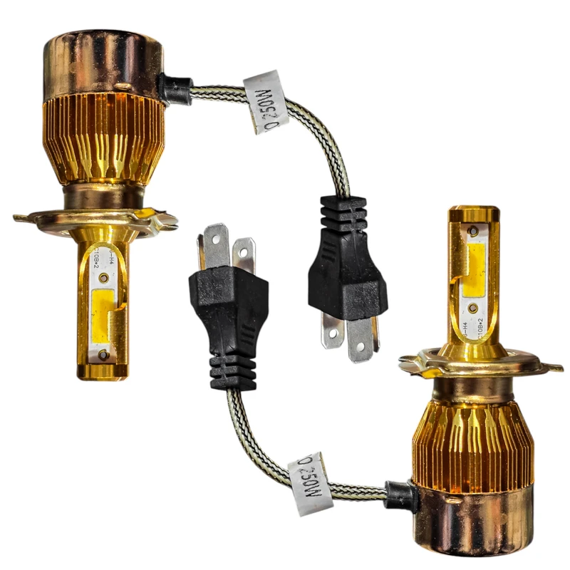 لامپ هدلایت خودرو لنزو مدل 2side.C6.YLW پایه H4 بسته 2 عددی