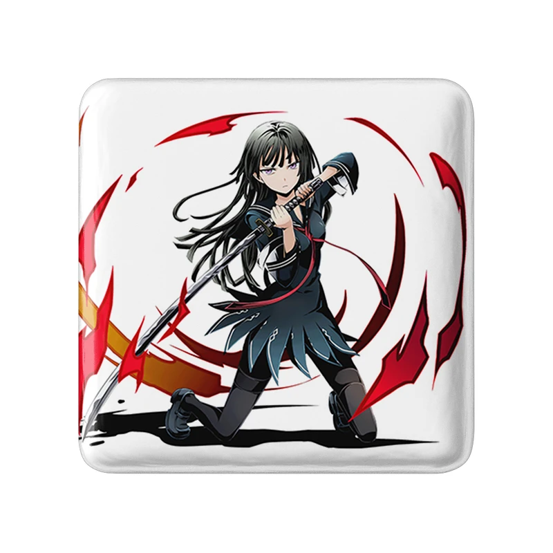 مگنت خندالو طرح کیسارا انیمه گلوله سیاه مدل مربعی کد 35805