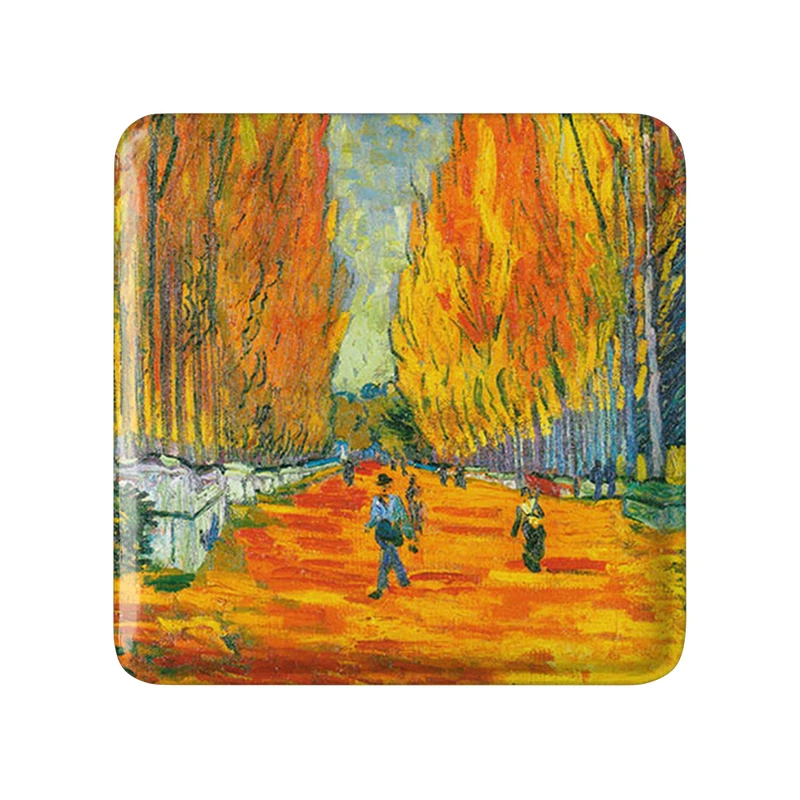 مگنت خندالو طرح ونسان ونگوگ (Van Gogh) مدل مربعی کد 36790