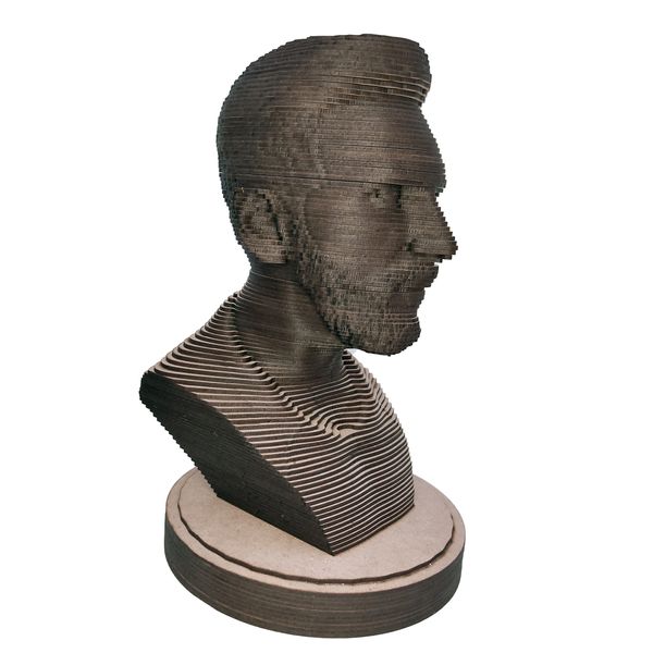سردیس چوبی مدل چندلایه طرح لیونل مسی