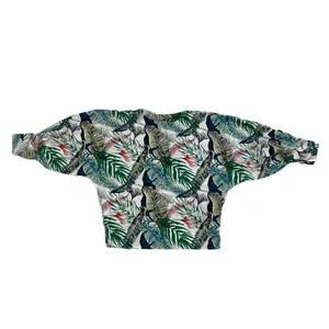 بلوز آستین بلند زنانه مدل هاوایی استین کیمونویی