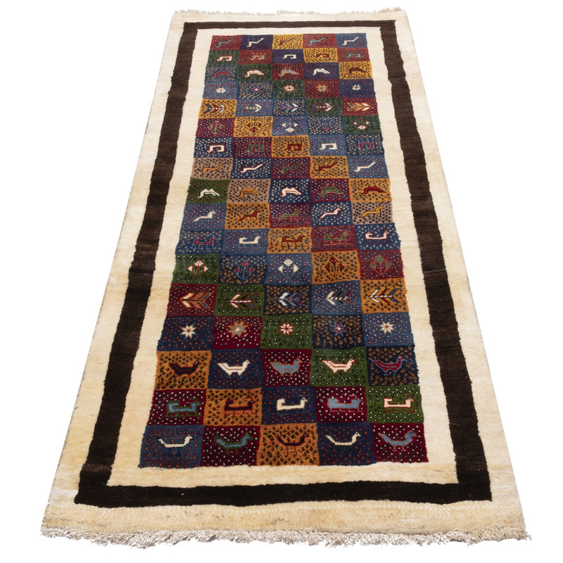 گبه دستباف کناره طول دو متر سی پرشیا کد 122485