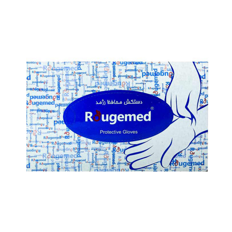 دستکش طبی رژمد مدل وینیل سایز مدیوم بسته 50 عددی