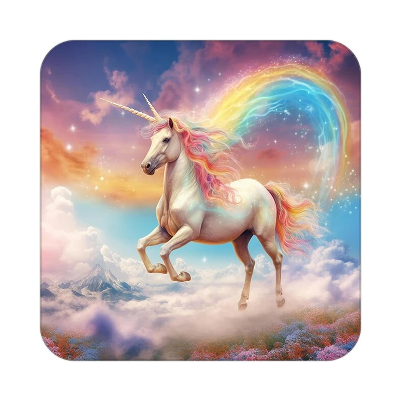 زیر لیوانی کاکتی طرح اسب تک شاخ و یونیکورن مدل mp31610