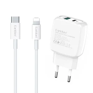 شارژر دیواری 20 وات ارلدام مدل EU21 به همراه کابل USB-C به لایتنینگ