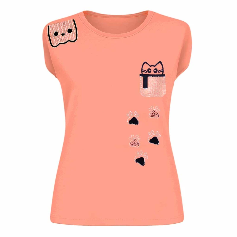 تی‌شرت آستین تا روی شانه زنانه مدل ریما کد 06