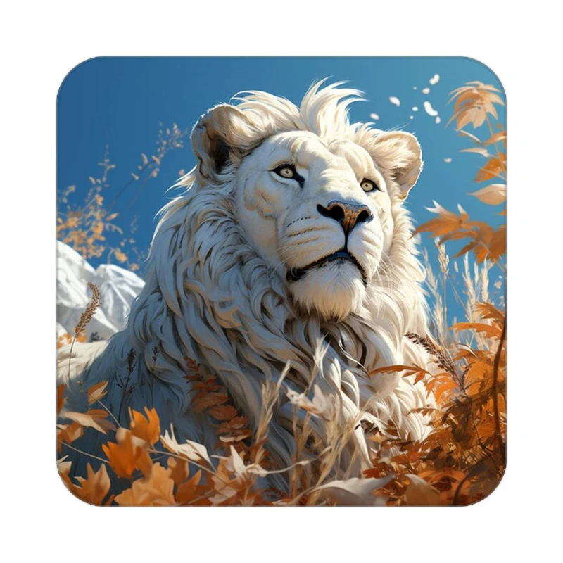 زیر لیوانی کاکتی طرح شیر مدل mp22749