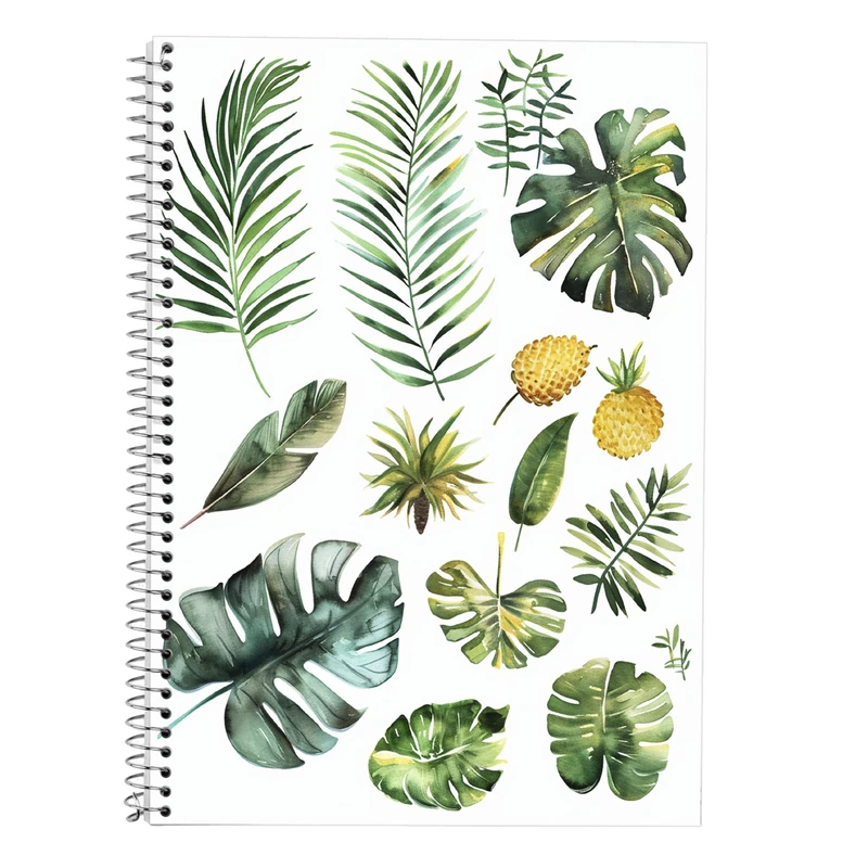 دفتر زبان 50 برگ مدوپد مدل دو خط طرح گل کد DF13835