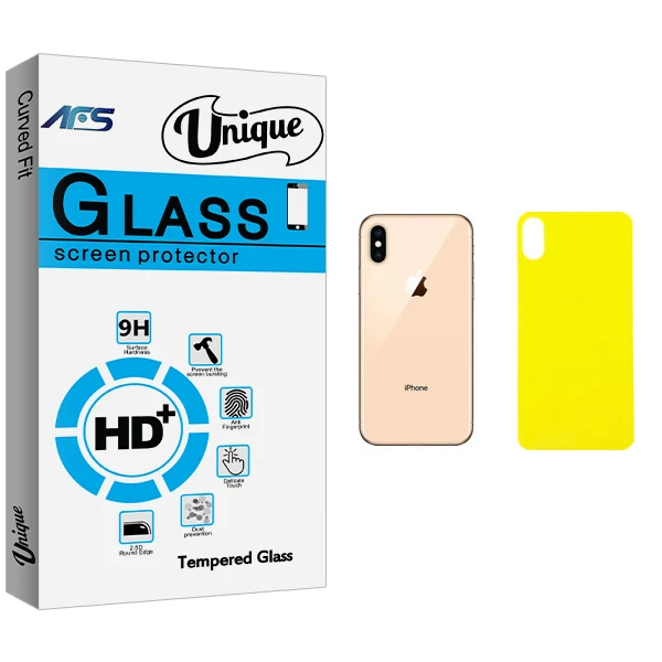 محافظ پشت گوشی ای اف اس مدل Unique Glass مناسب برای گوشی موبایل اپل iPhone XS
