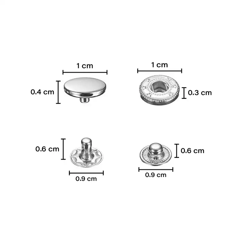 دکمه پرسی مدل چهار پارچه مجموعه 100 عددی