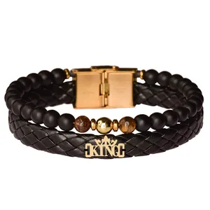 دستبند طلا 18 عیار زنانه الن نار مدل KING N101099