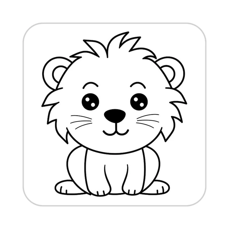 زیر لیوانی کاکتی طرح شیر مدل mp23097