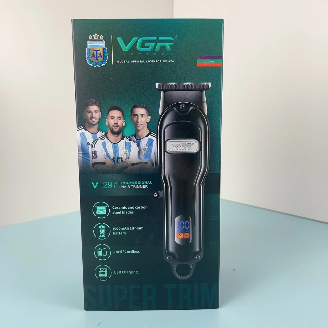 ماشین اصلاح موی سر و صورت شارژی وی جی ار مدل V-297 ماشین اصلاح موی سر و صورت شارژی وی جی ار مدل V-297