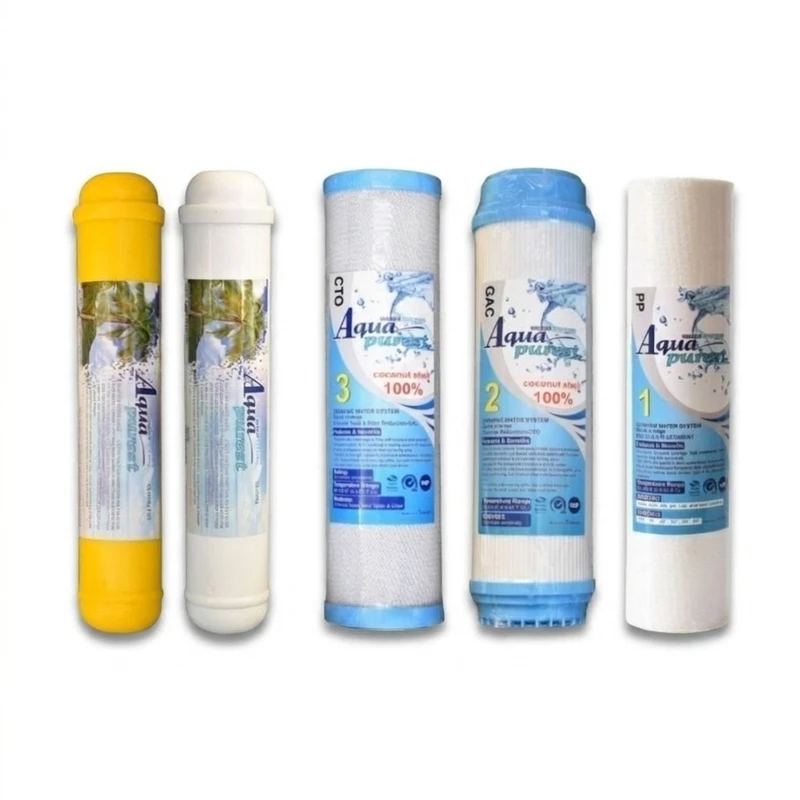 فیلتر دستگاه تصفیه کننده آب آکوا پیورست مدلRO-COCONUT SHELL مجموعه 5 عددی