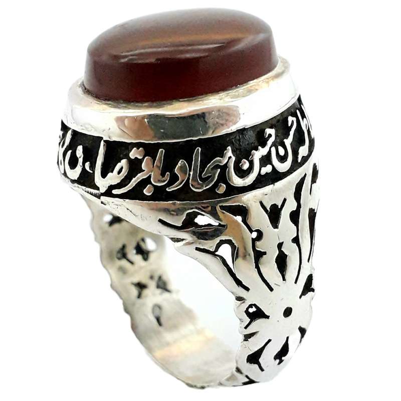 انگشتر نقره مردانه مدل عقیق کد Zx5t