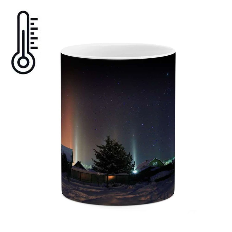 ماگ حرارتی کاکتی مدل منظره برفی کد mgh15016