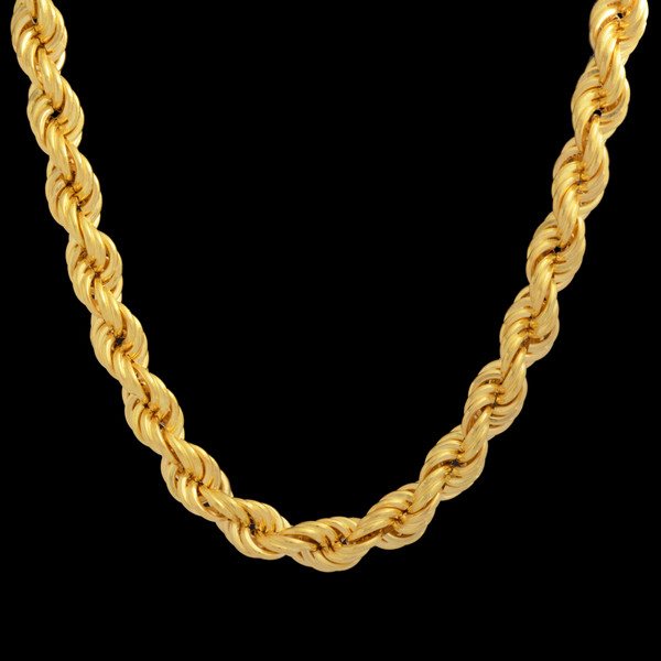 زنجیر طلا 18 عیار زنانه طلای مستجابی مدل طنابی ضخیم کد 50