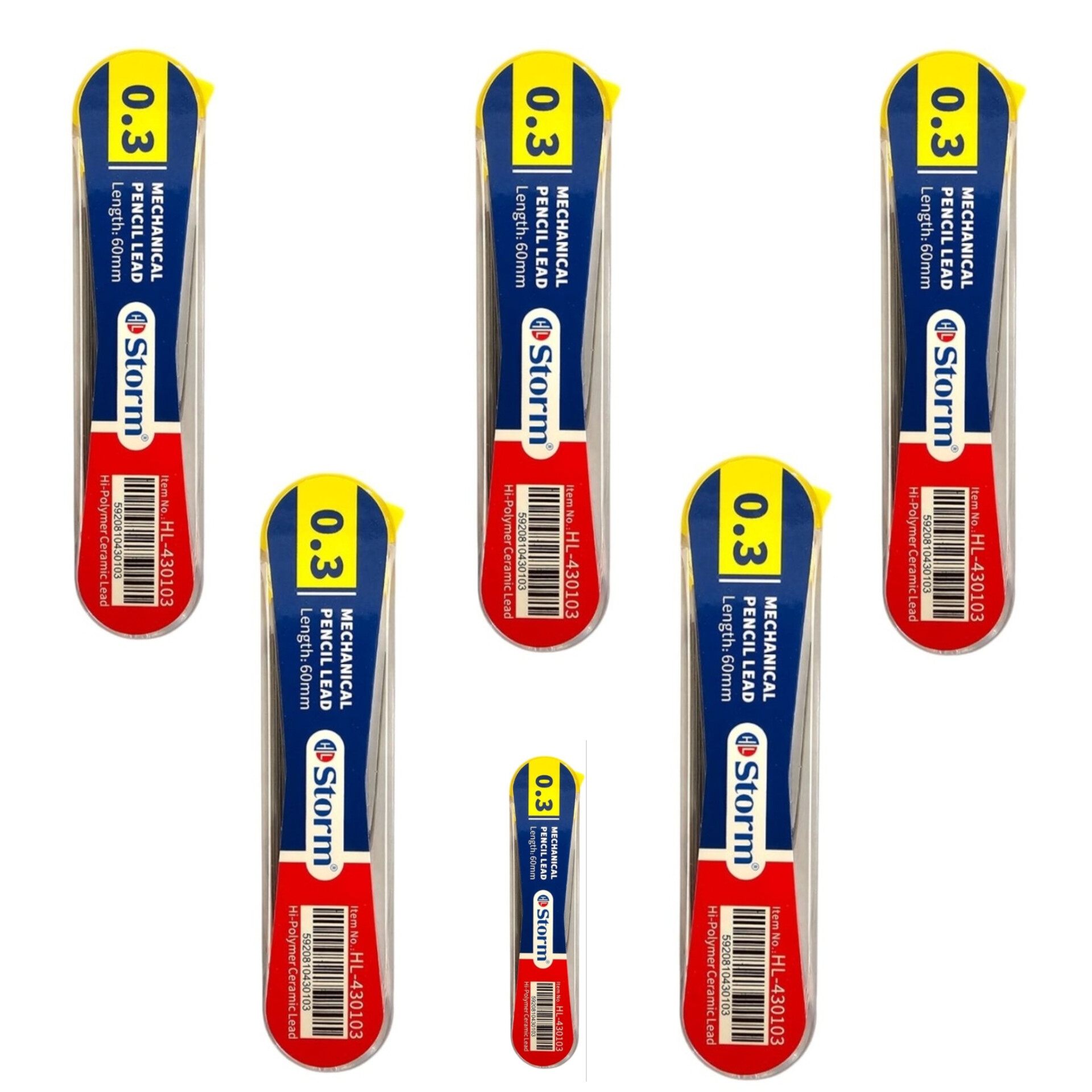 نوک مداد نوکی 0.3 میلی متری استورم مدل HL-430103 بسته ۶ عددی
