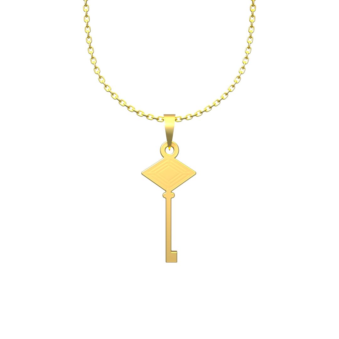 گردنبند طلا 18 عیار زنانه مدوپد مدل کلید کد D3-1-1058 -  - 5