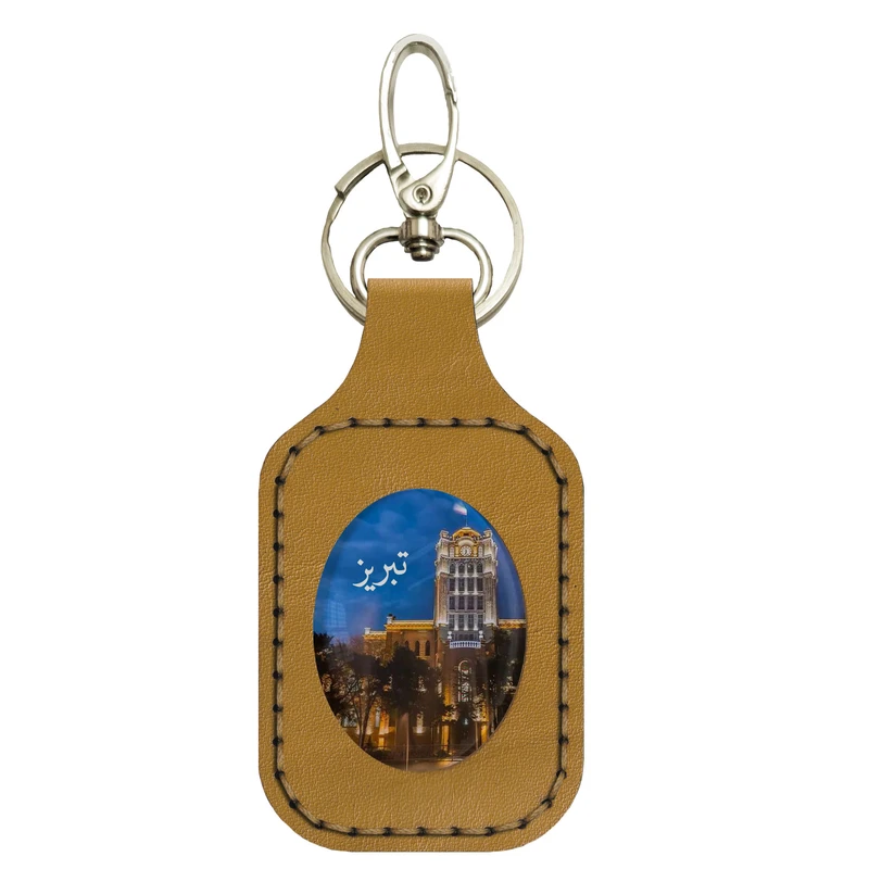 جاکلیدی دستی چرمی مدل srn001 طرح تبریز کد 5