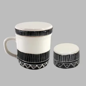 ماگ سرامیکی مدل دمنوش ساز طرح الوان کد sad-44 به همراه قندان