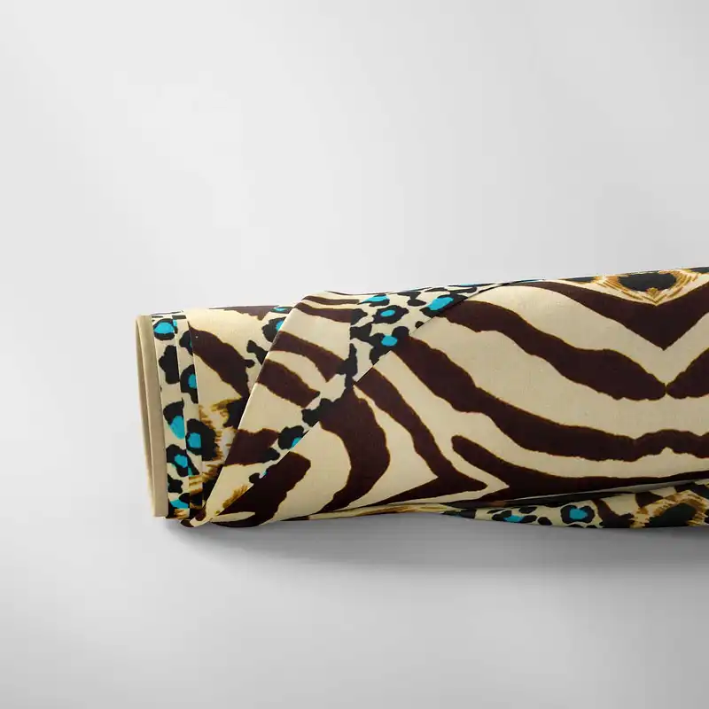 پارچه ملحفه پارچه باما مدل مخمل طرح پوست گاوی کد 5011321