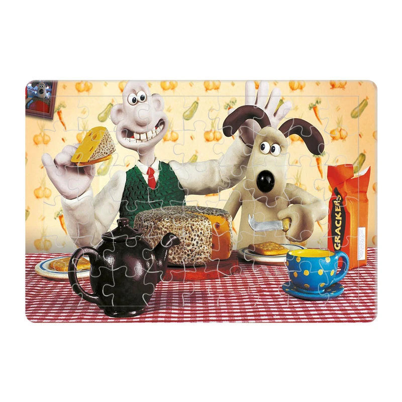 پازل 54 تکه هومرو مدل PL806 طرح انیمیشن والاس و گرومیت