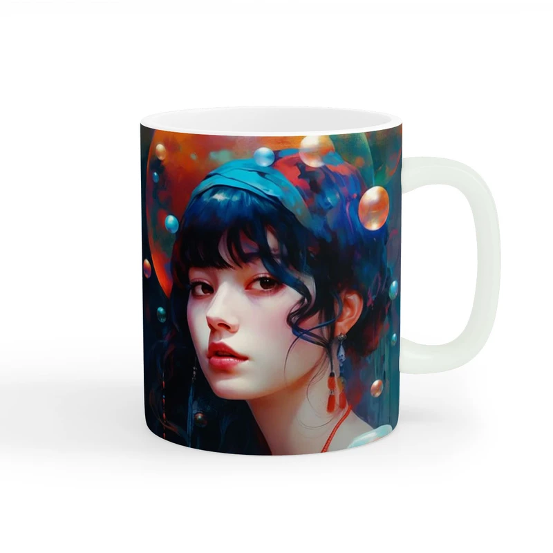 ماگ طرح دخترانه دختر کیوت کد wall-8265