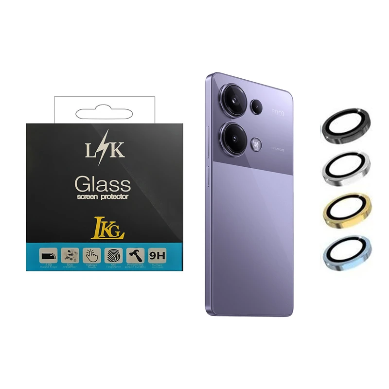 محافظ لنز دوربین ال کا جی مدل رینگی مناسب برای گوشی موبایل پوکو M6 Pro