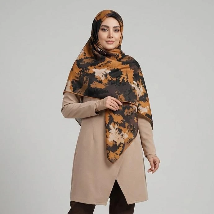 روسری زنانه مدل نخی چهار فصل دور دست دوز کد 1647 0