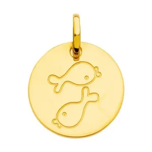 آویز گردنبند طلا 18 عیار زنانه قیراط طرح ماهی کد GH2485