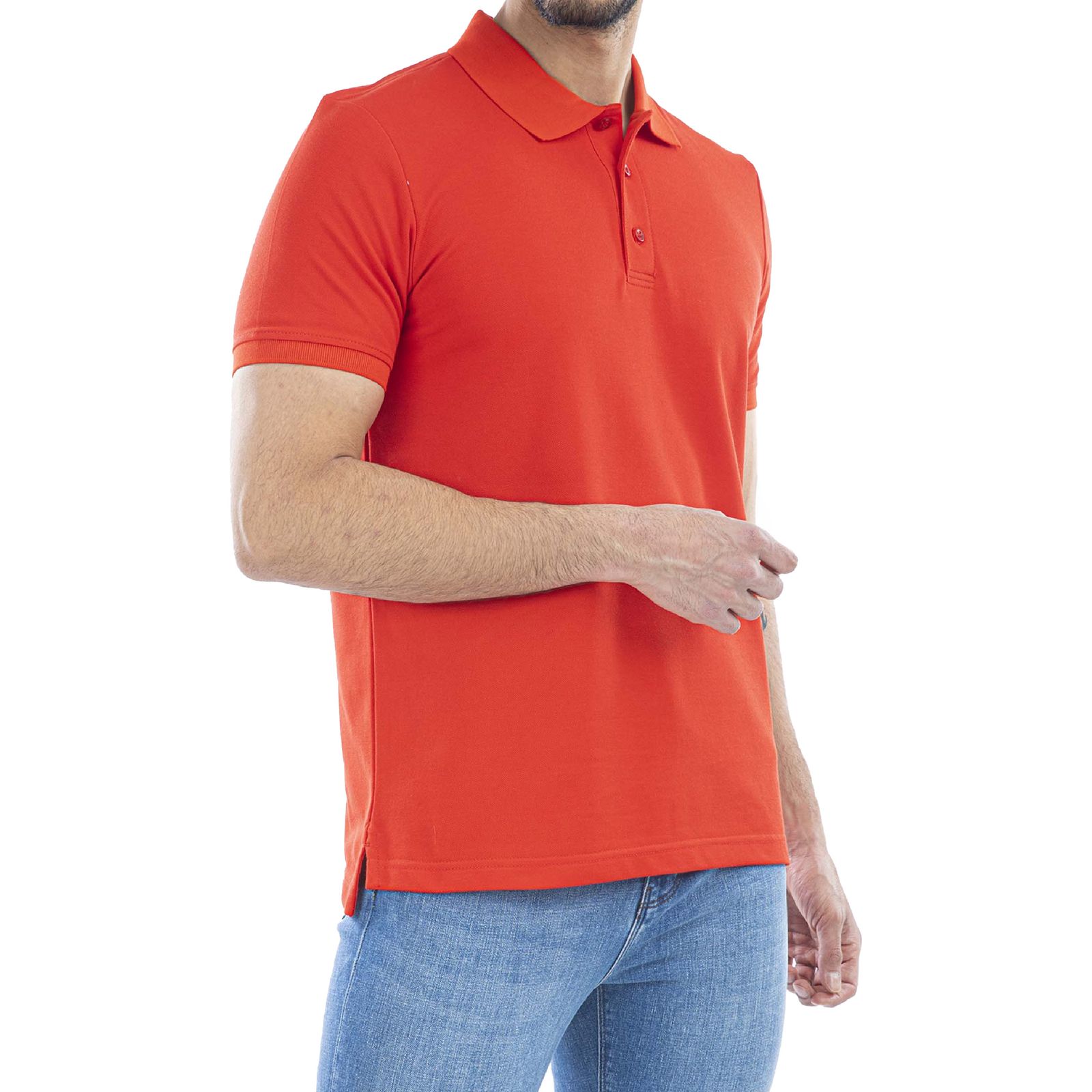 پولوشرت آستین کوتاه مردانه جوتی جینز مدل بیسیک کد 1551468 رنگ نارنجی -  - 1