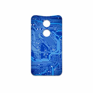 MAHOOT Blue Printed Circuit Board Cover Sticker for Motorola Moto X 2014