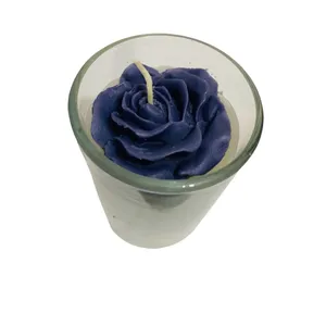 شمع لیوانی مدل گل رز