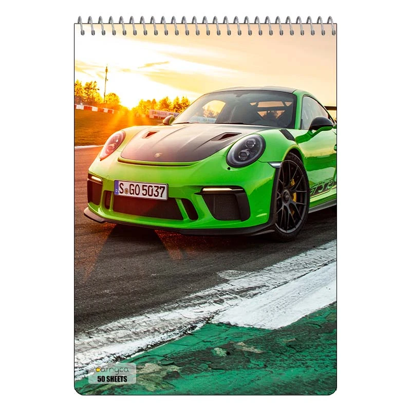 دفتر نقاشی 50 برگ سیمی کارنیکا طرح پورشه Porsche کد 24156