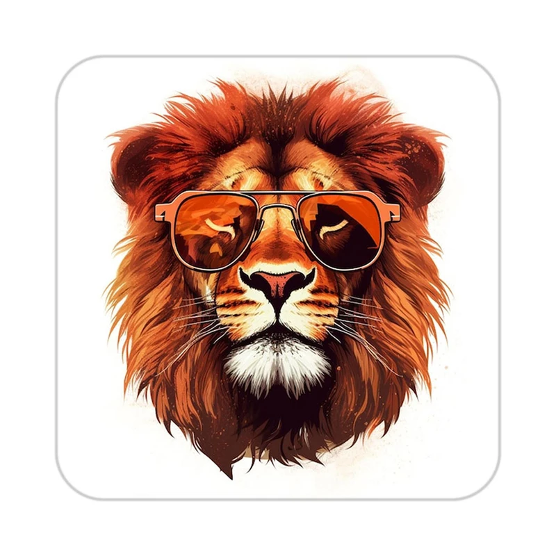 زیر لیوانی کاکتی طرح شیر مدل mp24259