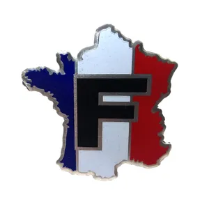 آرم خودرو آراکس یدک مدل AY-3018 طرح پرچم و کشور فرانسه 